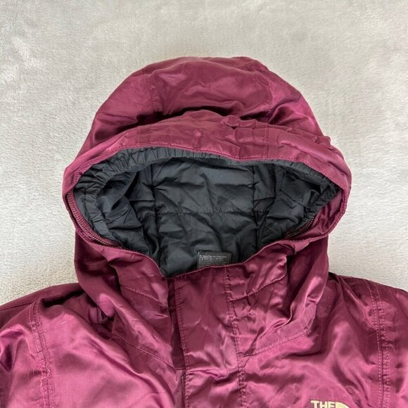 The North Face Hyvent 550 Wine Puffer Jacket Girls Size L (14/16) - Picture 2 of 16
